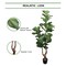 5.4ft Artificial Fiddle Leaf Fig Tree: 25 Lifelike Silk Leaves - Indoor Tropical Décor